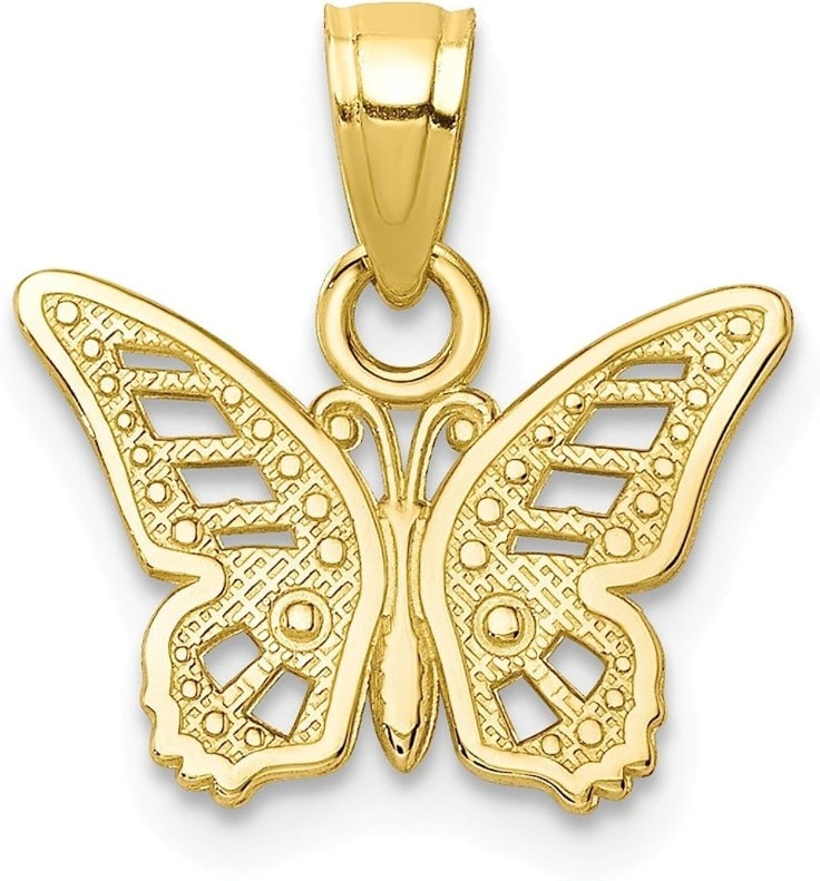 Dije de oro de mariposa